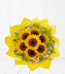 Bouquet de girasoles y astromelias 